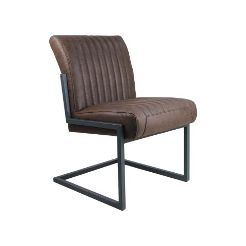 Dining Chair Texas - yacht leather/metal - espresso